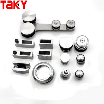 Guter Preis Duschkabinen-Hardware-Kit aus 304 Edelstahl, rahmenlos, mit 80-120 kg Tragfähigkeit und geräuschloser Rollenführung Online