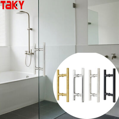 Guter Preis Moderner H-Typ Edelstahl 304 Doppelseitige Glas Tür Ziehgriff 203*203*19*1.0mm Online