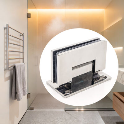 Edelstahl 90 Grad Glas Duschscharnier für 8-12mm Glas Türen mit poliertem Finish