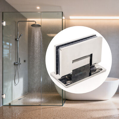 Guter Preis Duschwandmontiertes 90-Grad-Quadrateck-Glastür-Schwenksieb. Glastürscharnier Online