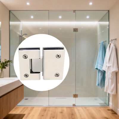 Frameless Shower Door Hardware 180 Degree Stainless Steel Glass door Hinges Shower Hinge