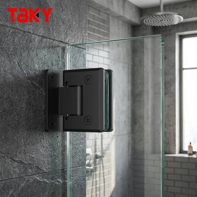 Guter Preis Modernes 90-Grad-Glas-Wand-Duschtürscharnier aus Edelstahl, Badezimmerscharnier, rahmenloses Glas für Hotels Online