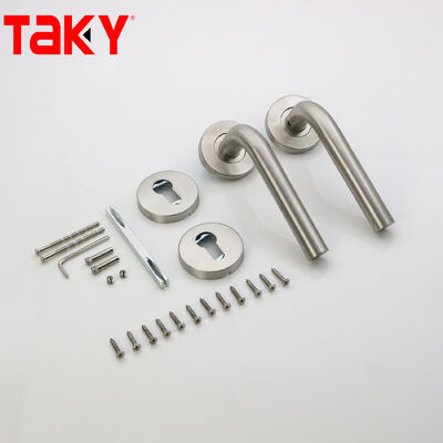Easy Installation Hotels Modern Polished Stainless Steel 304/201 Interior Door Lock Handles
